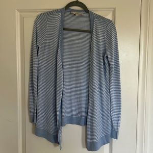 LOFT Petites Baby Blue Stripped Sweater